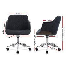 Load image into Gallery viewer, Wooden Office Computer Chair - Executive Fabric Grey