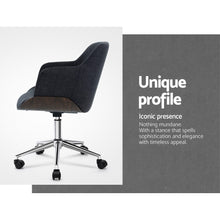 Load image into Gallery viewer, Wooden Office Computer Chair - Executive Fabric Grey