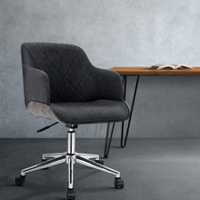 Load image into Gallery viewer, Wooden Office Computer Chair - Executive Fabric Grey