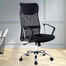 Load image into Gallery viewer, PU Leather High Back Mesh High Back Office Chair - Black