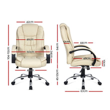 Load image into Gallery viewer, Executive PU Leather Office Desk Computer Chair - Beige