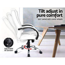 Load image into Gallery viewer, Artiss Office Chair Gaming Computer Chairs Executive PU Leather Seating White