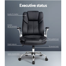 Load image into Gallery viewer, Artiss Kea Executive Office Chair Leather Black
