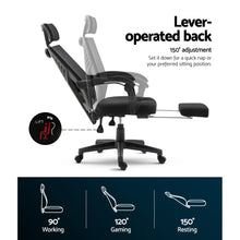 Load image into Gallery viewer, Artiss Gaming Office Chair Computer Desk Chair Home Work Recliner Black