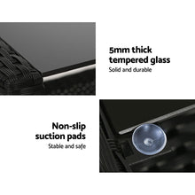 Load image into Gallery viewer, 4 pcs Outdoor Rattan Patio Lounge Set - Black