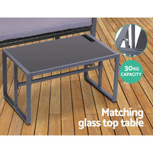 Load image into Gallery viewer, Gardeon 4PC Outdoor Furniture Patio Table Chair Black