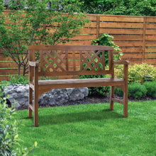 Load image into Gallery viewer, Sturdy Wooden 2 Seater Garden Bench - Natural