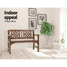 Load image into Gallery viewer, Sturdy Wooden 2 Seater Garden Bench - Natural