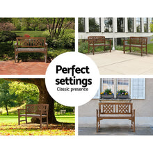 Load image into Gallery viewer, Sturdy Wooden 2 Seater Garden Bench - Natural