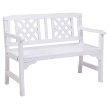 Load image into Gallery viewer, Wooden 2 Seater Garden Bench - White