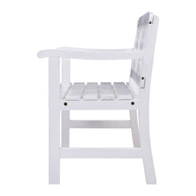 Load image into Gallery viewer, Wooden 2 Seater Garden Bench - White