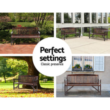 Load image into Gallery viewer, Handcrafted Wooden 3 Seater Garden Bench - Charcoal Fir Wood