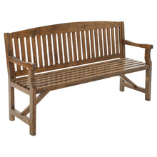Load image into Gallery viewer, Handcrafted Wooden 3 Seater Garden Bench - Natural
