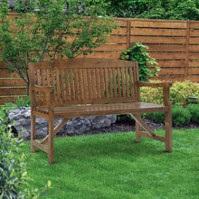 Load image into Gallery viewer, Handcrafted Wooden 3 Seater Garden Bench - Natural