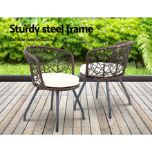 Load image into Gallery viewer, Gardeon Outdoor Patio Chair and Table - Brown