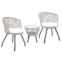 Load image into Gallery viewer, Gardeon Outdoor Patio Chair and Table - Grey