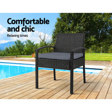 Load image into Gallery viewer, Gardeon 2PC Outdoor Dining Chairs Patio Furniture Rattan Lounge Chair Cushion Felix