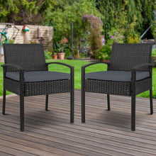 Load image into Gallery viewer, Gardeon 2PC Outdoor Dining Chairs Patio Furniture Rattan Lounge Chair Cushion Felix