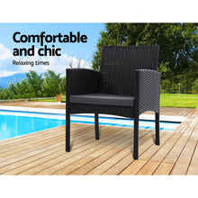 Load image into Gallery viewer, Gardeon 2PC Outdoor Dining Chairs Patio Furniture Rattan Lounge Chair XL Ezra