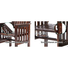 Load image into Gallery viewer, Gardeon Garden Bench Chair Table Loveseat Wooden Outdoor Furniture Patio Park Charcoal Brown