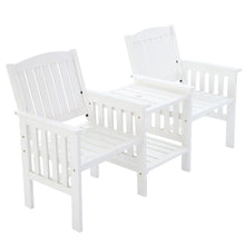 Load image into Gallery viewer, Gardeon Garden Bench Chair Table Loveseat Wooden Outdoor Furniture Patio Park White