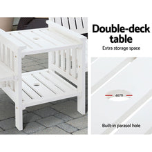 Load image into Gallery viewer, Gardeon Garden Bench Chair Table Loveseat Wooden Outdoor Furniture Patio Park White