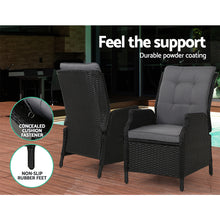 Load image into Gallery viewer, Gardeon Set of 2 Recliner Chairs Sun lounge Outdoor Setting Patio Furniture Wicker Sofa