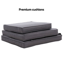 Load image into Gallery viewer, Sun lounge Recliner Chair Wicker Lounger Sofa Day Bed Outdoor Furniture Patio Garden Cushion Ottoman Grey Gardeon