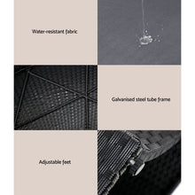 Load image into Gallery viewer, Extra-large Outdoor Wicker Rattan Set Day Bed - Black