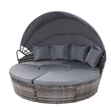 Load image into Gallery viewer, Gardeon Outdoor Lounge Setting Sofa Patio Furniture Wicker Garden Rattan Set Day Bed Grey