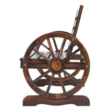 Load image into Gallery viewer, Gardeon Wooden Wagon Wheel Bench - Brown