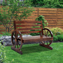 Load image into Gallery viewer, Gardeon Wooden Wagon Wheel Bench - Brown