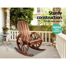 Load image into Gallery viewer, Gardeon Wagon Wheels Rocking Chair - Brown