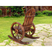 Load image into Gallery viewer, Gardeon Wagon Wheels Rocking Chair - Brown