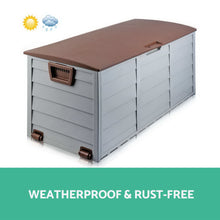 Load image into Gallery viewer, 290L Outdoor Weatherproof Lockable Storage Box - Brown