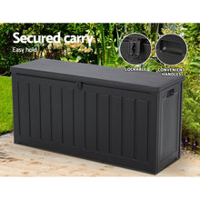 Load image into Gallery viewer, 240L Outdoor Storage Box Lockable Bench Seat Garden Deck Toy Tool Sheds