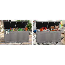 Load image into Gallery viewer, 270L Outdoor Storage Box Container Garden Toy Indoor Tool Chest Sheds - Dark Grey