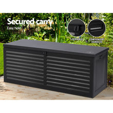Load image into Gallery viewer, 390L Container Lockable Toy Tools Shed Deck Outdoor Storage Box