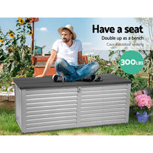 Load image into Gallery viewer, 390L Outdoor Storage Box Bench Seat - Dark Grey
