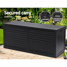Load image into Gallery viewer, 490L Outdoor Storage Box Container Indoor Garden Toy Tool Sheds Chest - Black