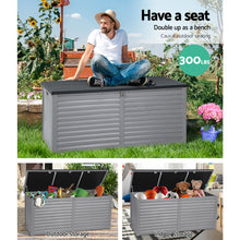 Load image into Gallery viewer, 490L Container Lockable Toy Tools Shed Deck Outdoor Storage Box
