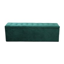 Load image into Gallery viewer, Storage Ottoman - Velvet Green
