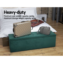 Load image into Gallery viewer, Storage Ottoman - Velvet Green