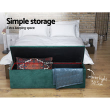 Load image into Gallery viewer, Storage Ottoman - Velvet Green
