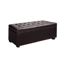 Load image into Gallery viewer, Storage Ottoman - Brown PU Leather