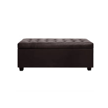 Load image into Gallery viewer, Storage Ottoman - Brown PU Leather