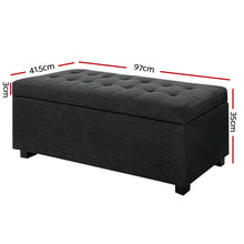 Load image into Gallery viewer, Premium Storage Ottoman - Charcoal