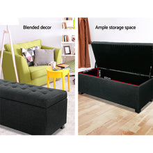Load image into Gallery viewer, Premium Storage Ottoman - Charcoal