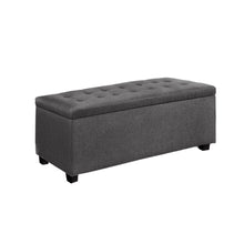 Load image into Gallery viewer, Large Fabric Storage Ottoman - Grey