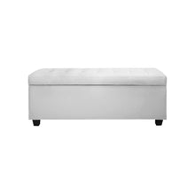 Load image into Gallery viewer, Storage Ottoman - White Large PU Leather